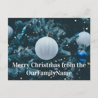Julgransprydnad Vit Jul Anpassa Postkort Vykort
