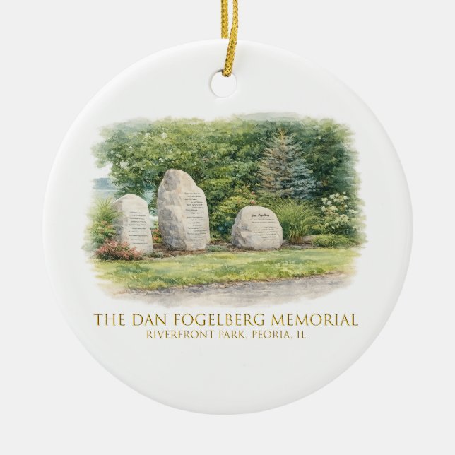 Julgransprydnaden Dan Fogelberg Memorial Julgransprydnad Keramik (Framsidan)