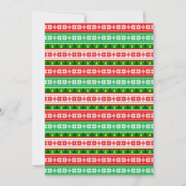 JULGRANSPRYDnader DESIGN RÖD VIT GRÖN Inbjudningar (Framsida)
