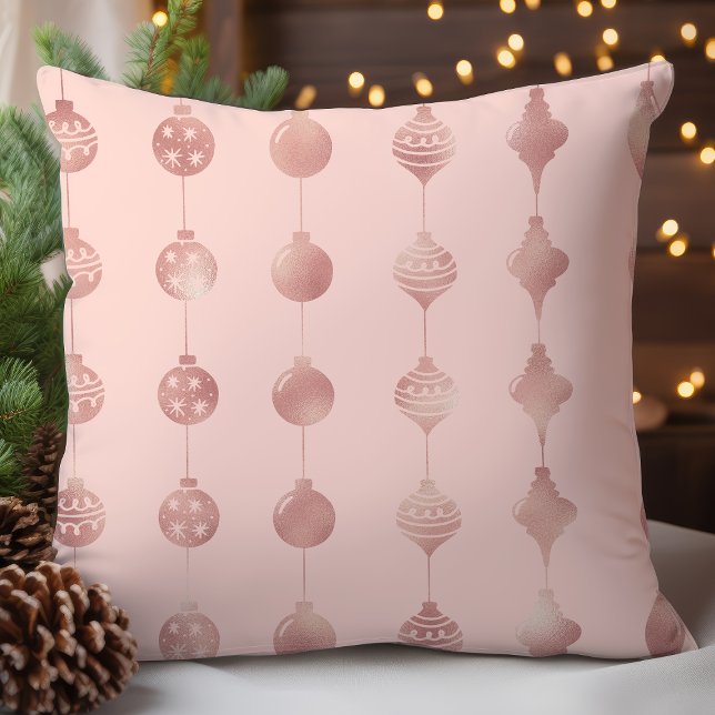 Julgransprydnader i roséguld kudde (Skapare uppladdad)
