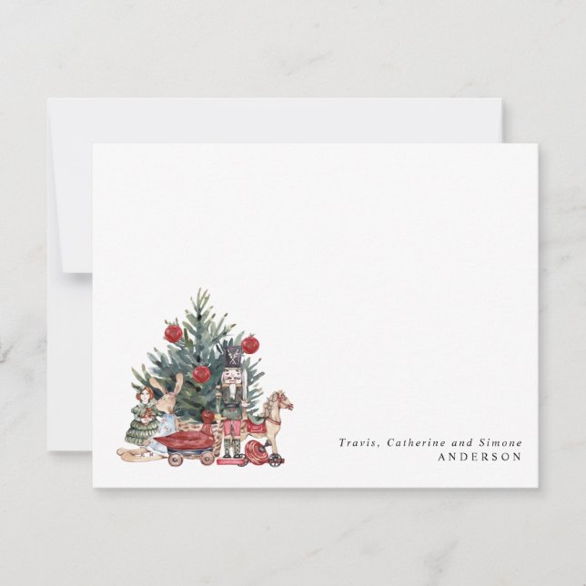 Julgranstillbehör Nutcracker Julfirande Anteckningskort (Framsida)