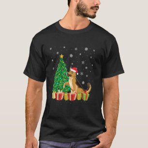 Julgranstoppning Santa Hatt Tysk Shepherd Hund C T Shirt