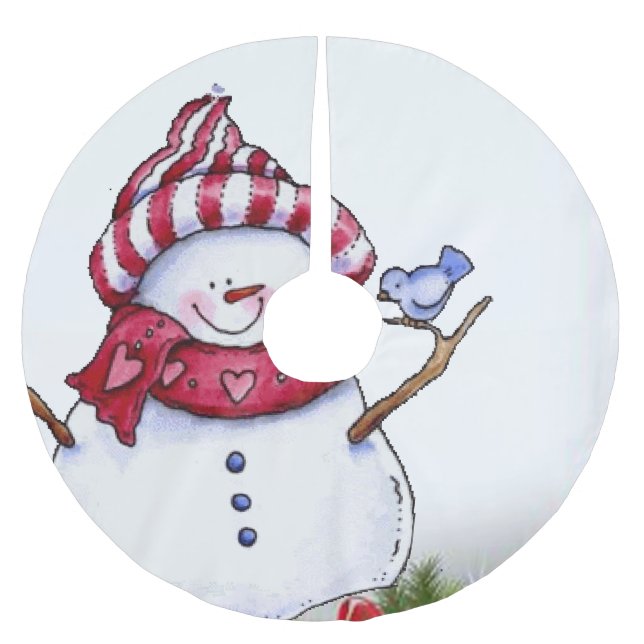 Julgransträd duk julgransmatta borstad polyester (Framsidan)