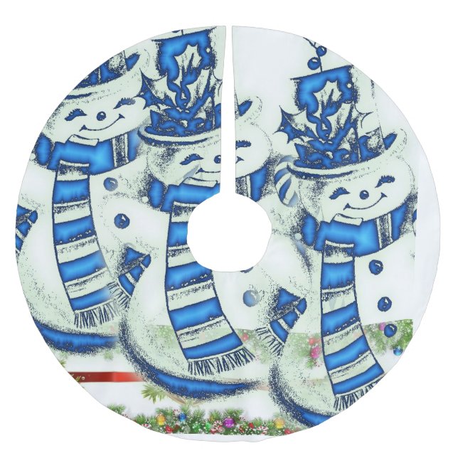 Julgransträd duk julgransmatta borstad polyester (Framsidan)