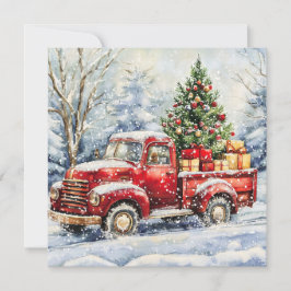 Julgranstransportbil Julkort