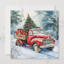 Julgranstransportlastbil