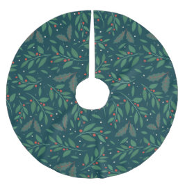 Julgranströja med Mistel och Järnek Julgransmatta Borstad Polyester