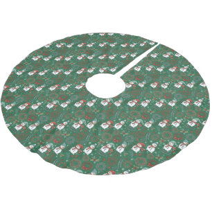 Julgranströja med snöman julgransmatta borstad polyester
