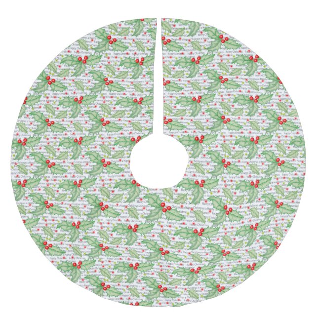 Julgranströja/Poinsettia Julgransmatta Borstad Polyester (Framsidan)
