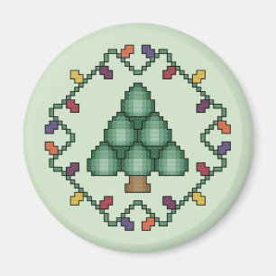 Julgrantäcket kvadrerar kor syr mönster magnet