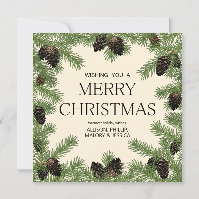 Julgranulatskrans ram julkort (Framsida)