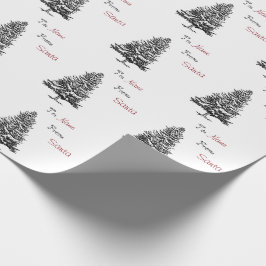 Julgräsanpassningsbar till och från namn presentpapper