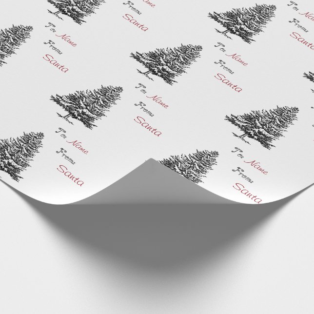 Julgräsanpassningsbar till och från namn presentpapper (Hörn)