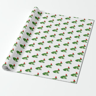 Julgräspapper med grodor presentpapper