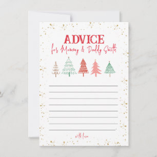 Julgrav Träd, babyskor för föräldrar Anteckningskort