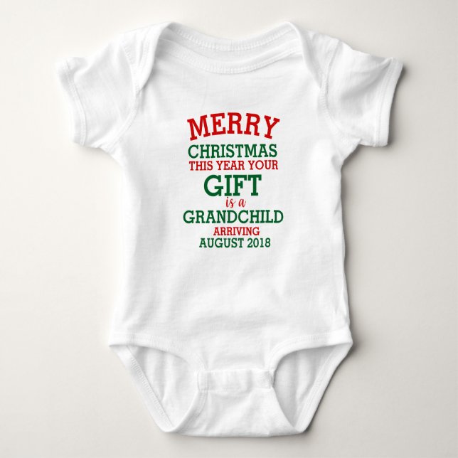 Julgravidmeddelande - julbaby t-shirt (Framsida)