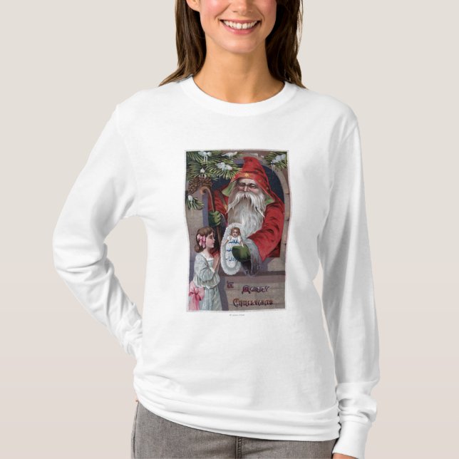 JulGreetingSanta ge docka Tee (Framsida)