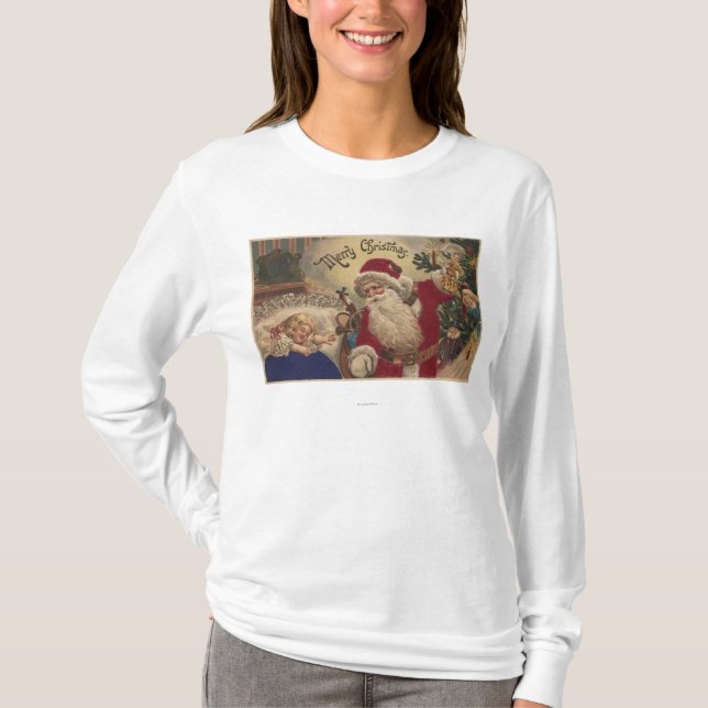 JulGreetingSanta hängande prydnadar T-shirt (Framsida)