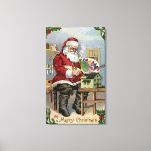 JulGreetingSanta målning Canvastryck
