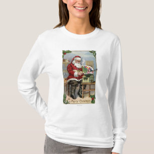 JulGreetingSanta målning T Shirt