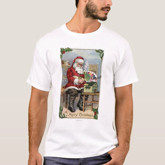 JulGreetingSanta målning Tee (Framsida)