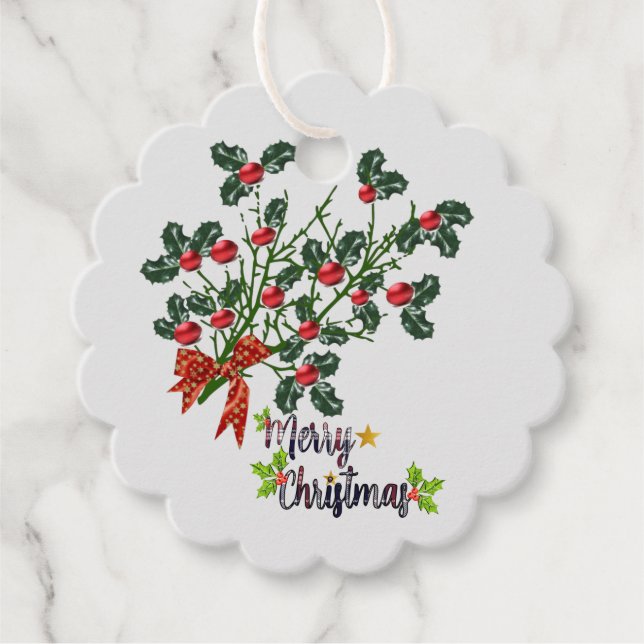 Julgrenspresentetikett Gåvor Etiketter (Framsida)