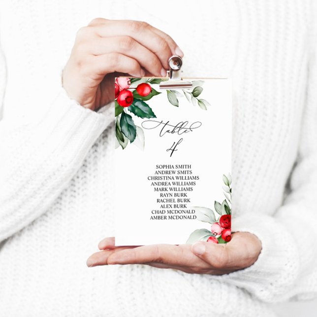 Julgrey-Bordsnummer 4 Sittdiagram Inbjudningar (Skapare uppladdad)