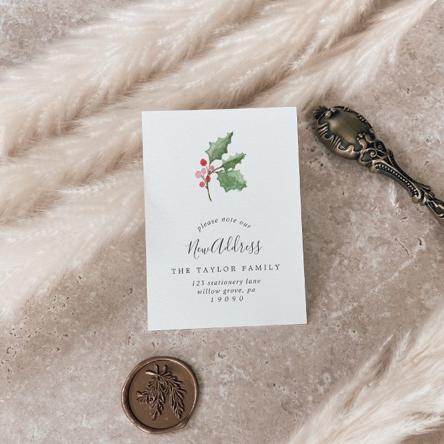 Julgrey Byte av Adress-inmatningskort Visitkort (Skapare uppladdad)