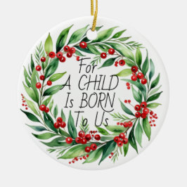 Julgrey? Ett barn, julkrans Julgransprydnad Keramik