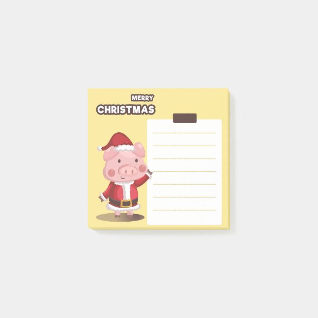 Julgris Santa Post-it-lappar Post-it Block (Framsida)