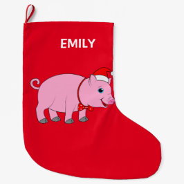 Julgrisanpassade 2-Sided Stor Julstrumpa