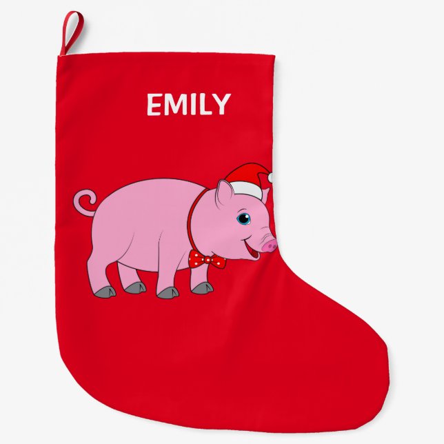 Julgrisanpassade 2-Sided Stor Julstrumpa (Framsidan)