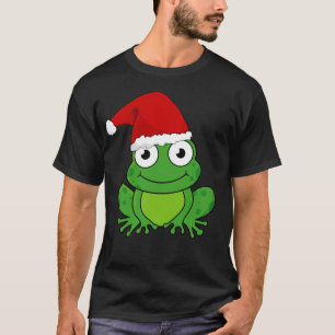 Julgroda med den Santa hatten T Shirt