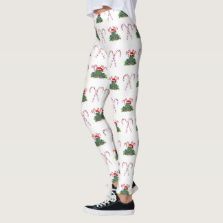 Julgrodd med Polkagrisar Leggings