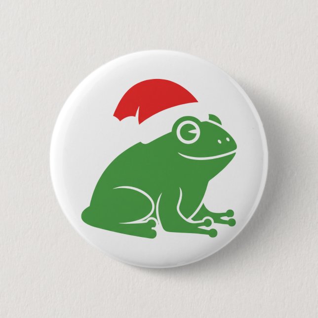 Julgrodd med Santa Hat-minimalistisk Helgdag Knapp (Framsida)