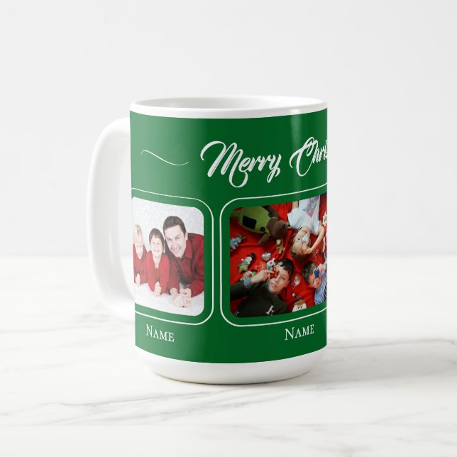 Julgrön familjemugg kaffemugg (Framsida vänster)