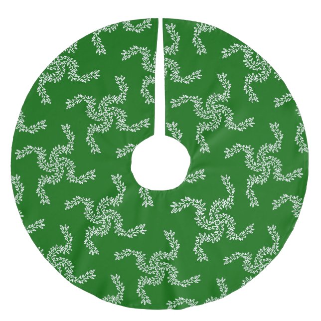Julgrön krans, juldekoration julgransmatta borstad polyester (Framsidan)