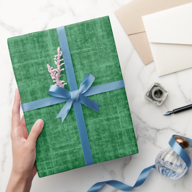 Julgrön linne presentpapper (Gifting)
