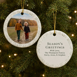 Julgrön lövverk Holiday Foto Minne Julgransprydnad Keramik