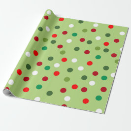 Julgrön regnbåge prickar presentpapper