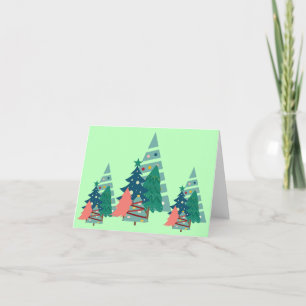 Julgröna design helgkort