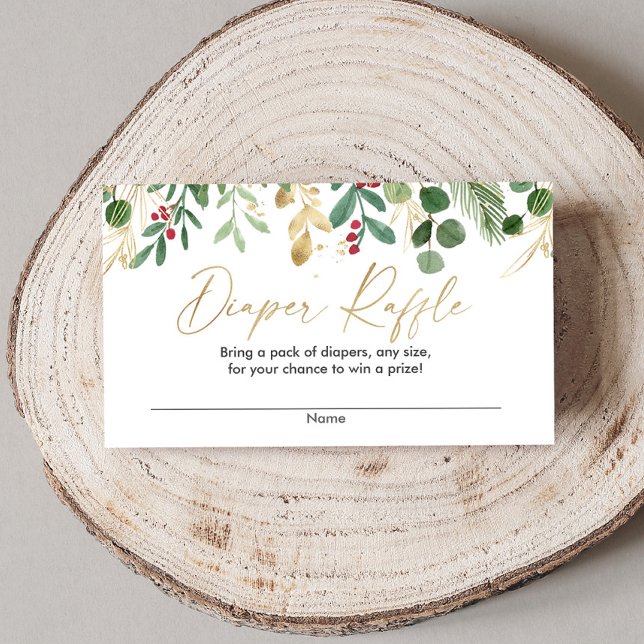 Julgrönska guld röd blöja lott tilläggskort (Skapare uppladdad)