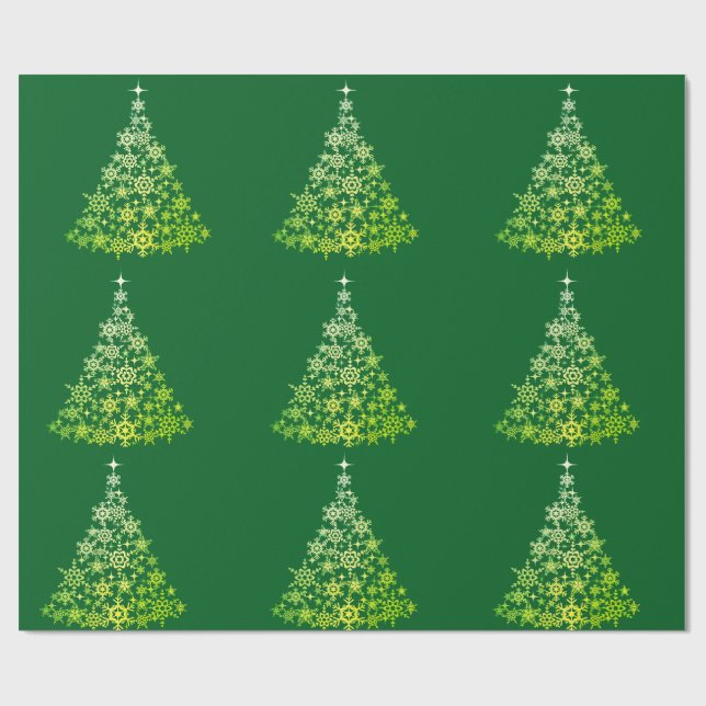 Julgrönt inpackningspapper presentpapper (Platt)