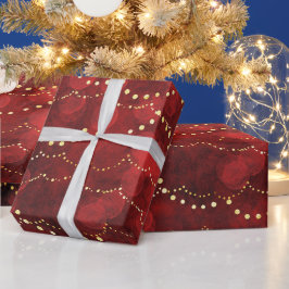 Julgrönt och Guldlyktor jul Presentpapper