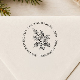 Julgrönt returadress Familj Självfärgande Stämpel