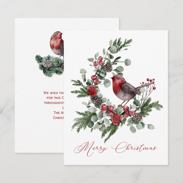 JulGröntar, Gräs Cones, Red Grått Wren (Fram/baksida)