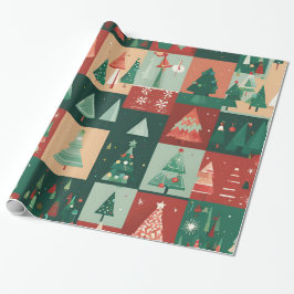 Julgrönten träd presentpapper