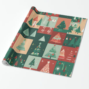 Julgrönten träd presentpapper