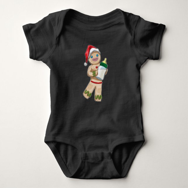 Julgröt man jul babyflaska t shirt (Framsida)