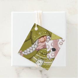 Julgrum med favorittaggar för presenter gåvor etiketter